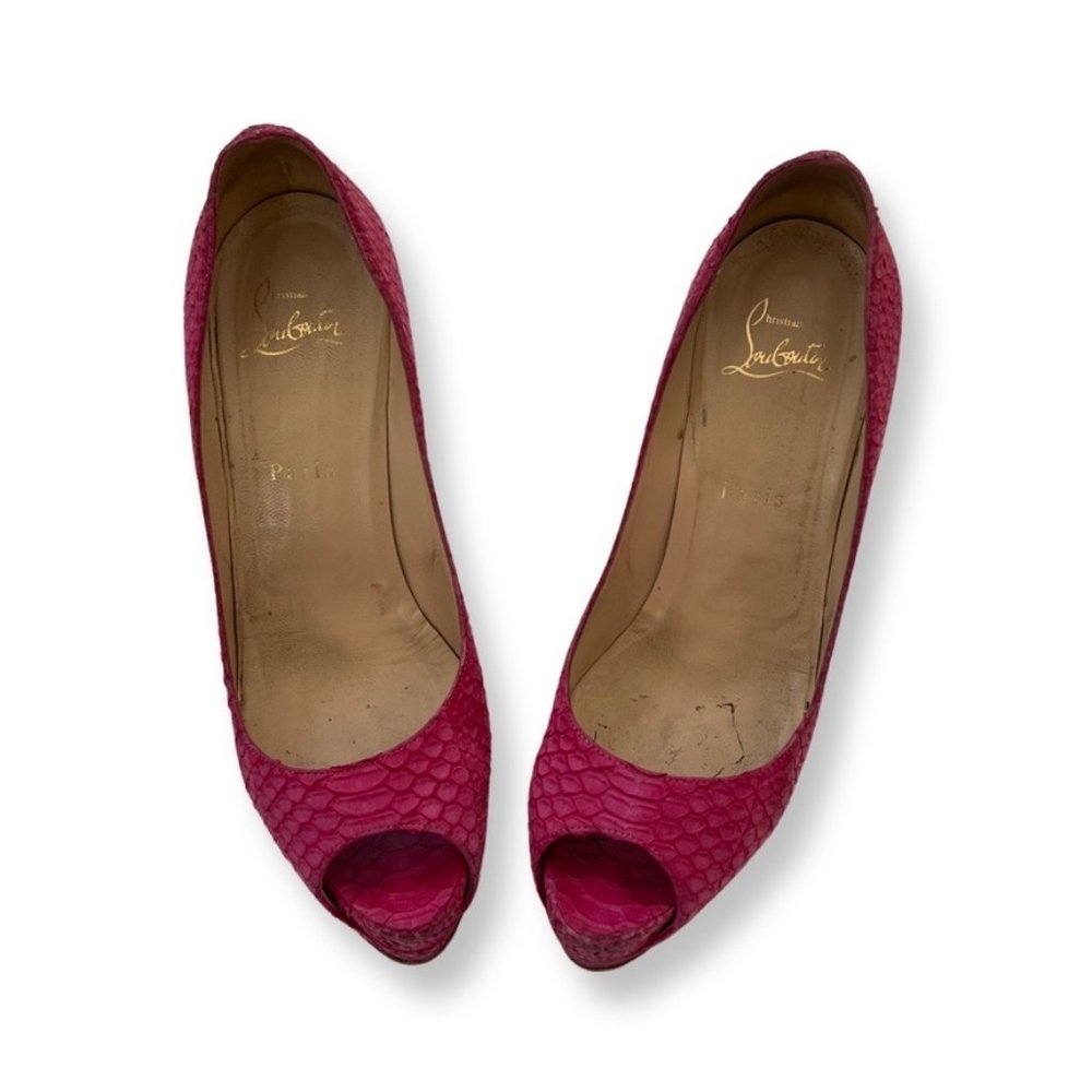 Christian Loboutin Altadama 140 snake pink pump shoes size 39 - Picture 7 of 12